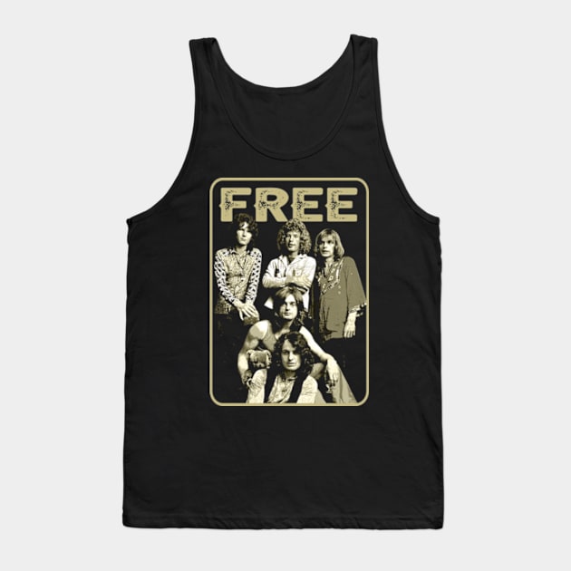 Tribute to Frees Band T-Shirts, Pay Homage to the Pioneers of Timeless Rock Tank Top by Zombie green